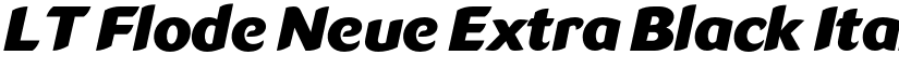 LT Flode Neue Extra Black Italic font