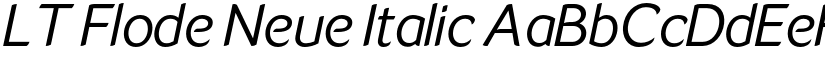 LT Flode Neue Italic font