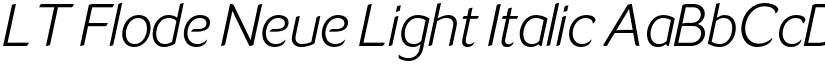 LT Flode Neue Light Italic font