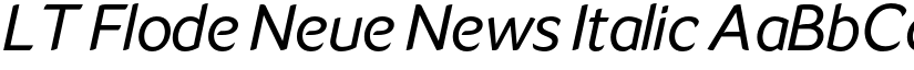 LT Flode Neue News Italic font