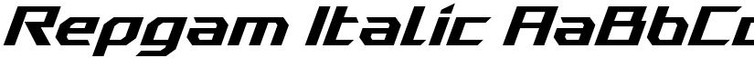Repgam Italic font