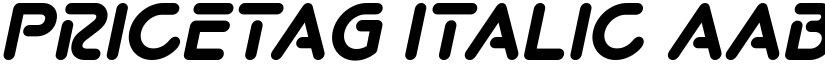 Pricetag Italic font