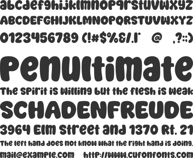 Nice Dream font preview