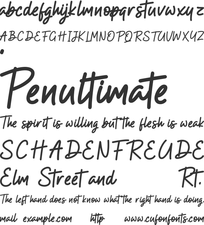 THE HACKLAND font preview