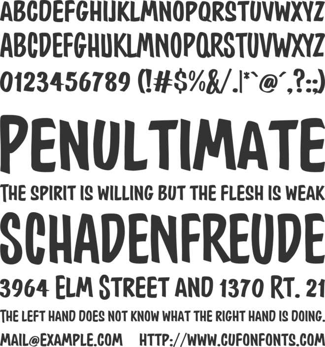 Marous font preview
