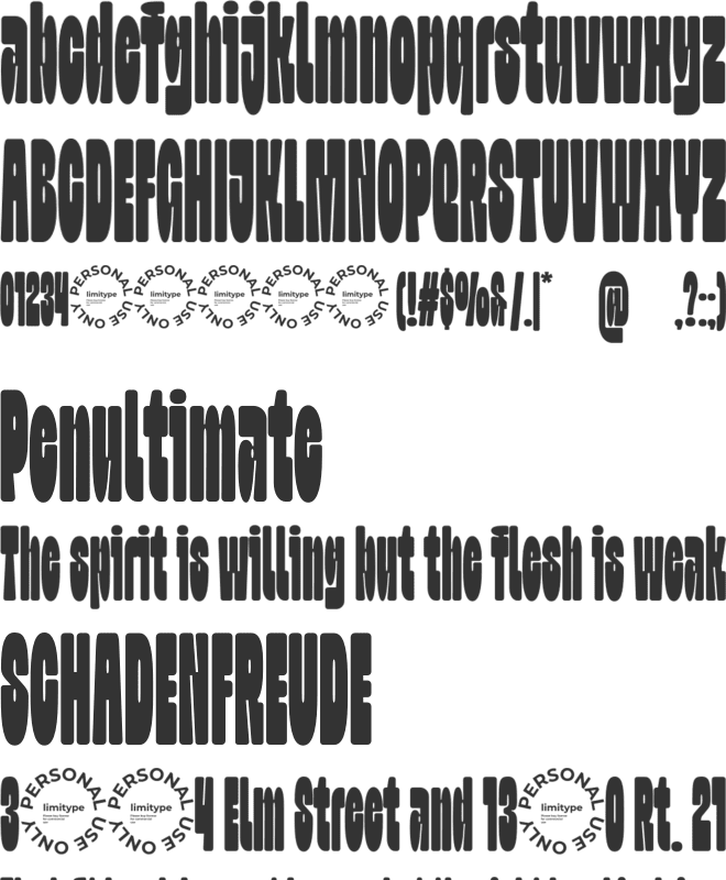 Boldsta Condensed Font font preview