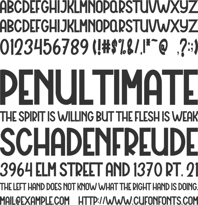 Wildchill font preview