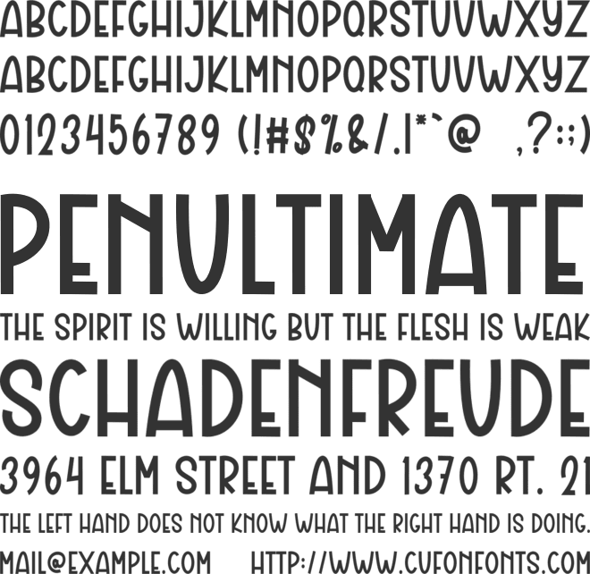 School Notebook font preview