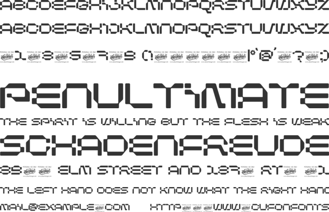 Megatrox font preview