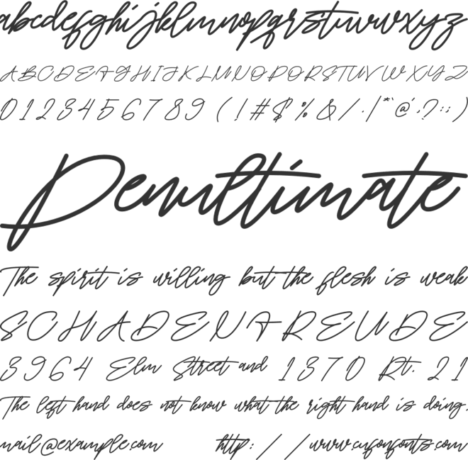 Feirh font preview
