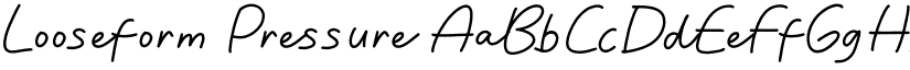 Looseform Pressure font download