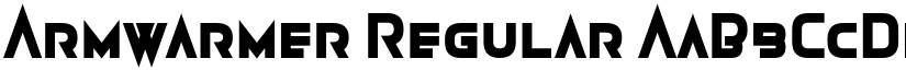 Armwarmer Regular font