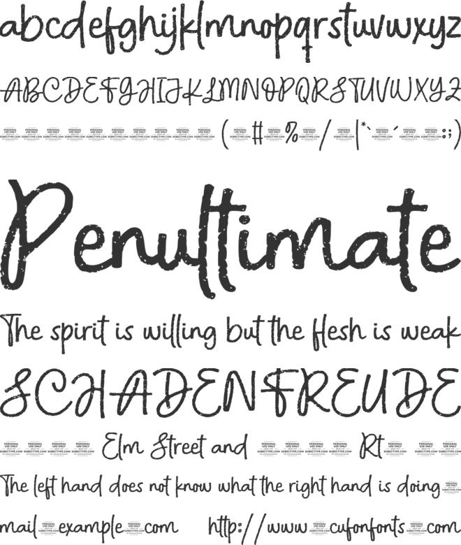 Bachelor Notes font preview