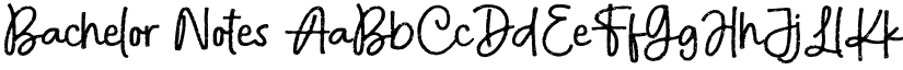 Bachelor Notes font download