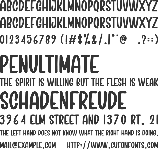Minimalist Handmade font preview