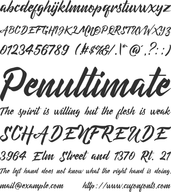 DeHangster Free Demo font preview