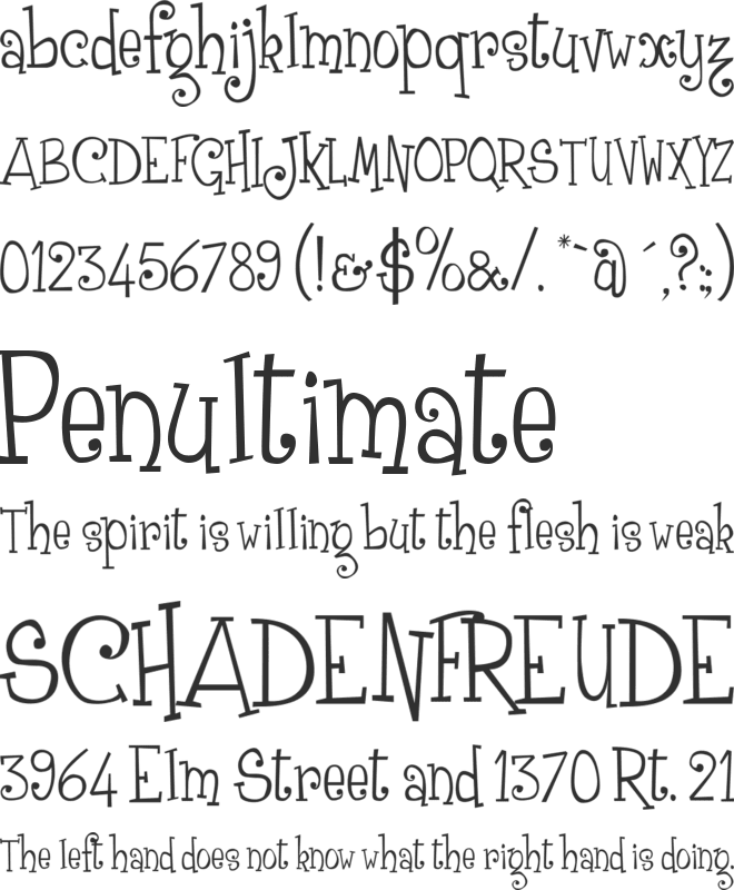 Grenouille font preview
