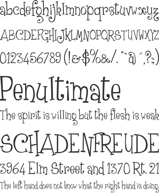 Grenouille font preview