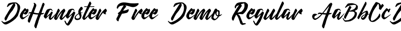 DeHangster Free Demo Regular font