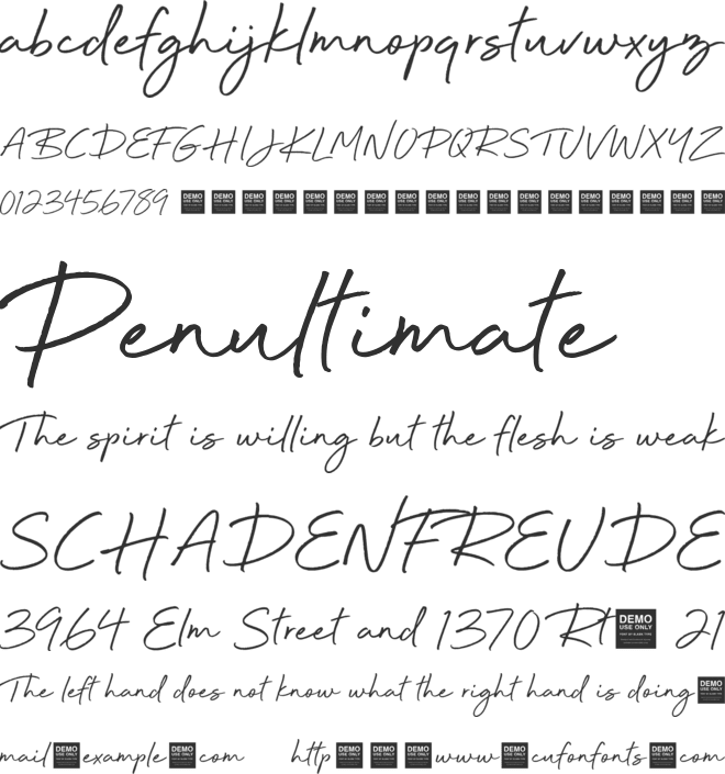Beyond Infinity - Demo font preview