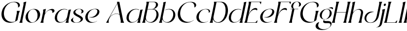 Glorase font