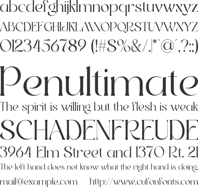 Glorase font preview