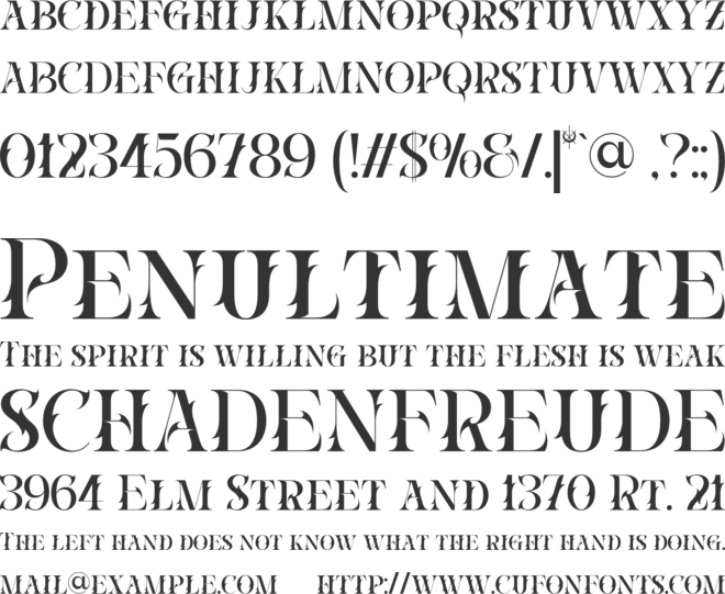 Wildtras font preview