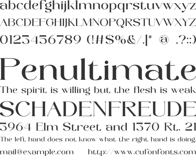 Kolwer font preview