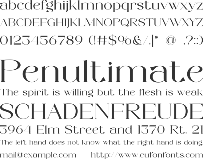 Merola font preview