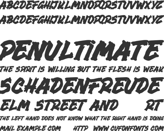 Focus Night Tree font preview