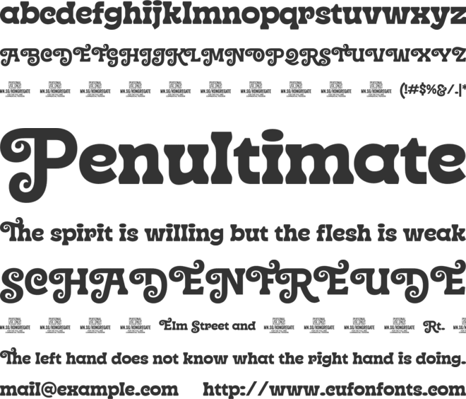 Kongregate PERSONAL USE font preview