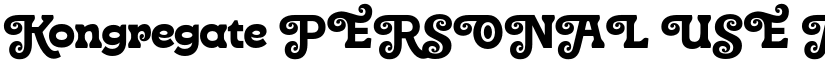 Kongregate PERSONAL USE font