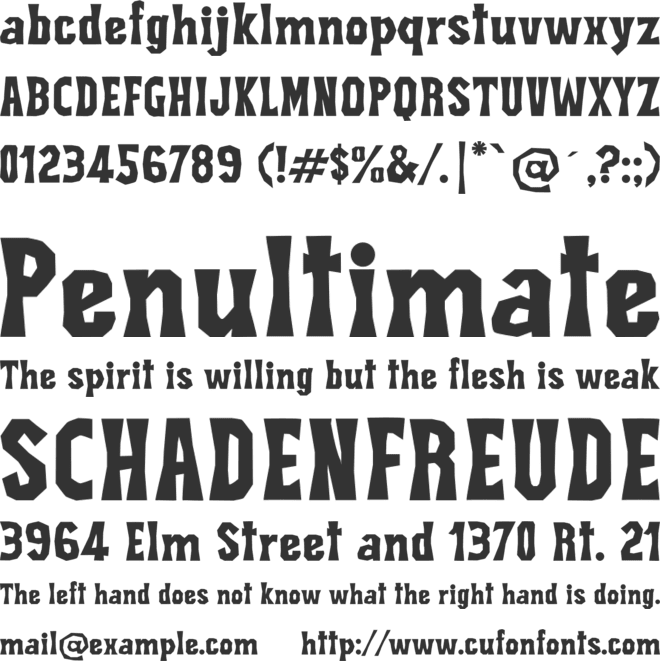 Cartoon in Adventure font preview