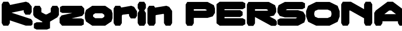 Kyzorin PERSONAL USE font