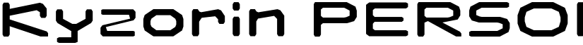 Kyzorin PERSONAL USE font