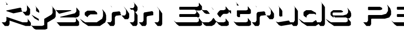 Kyzorin Extrude PERSONAL USE font