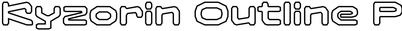 Kyzorin Outline PERSONAL USE font
