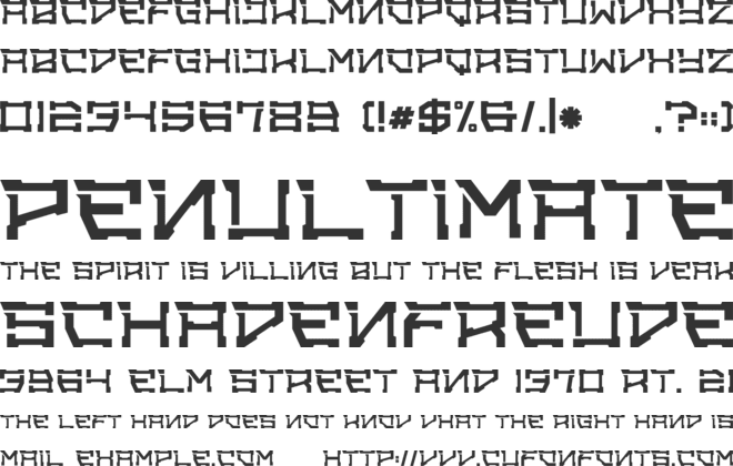 Dronez Font font preview