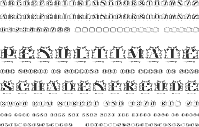 Everlaurel Split Monogram font preview