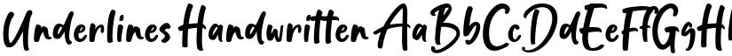 Underlines Handwritten font download