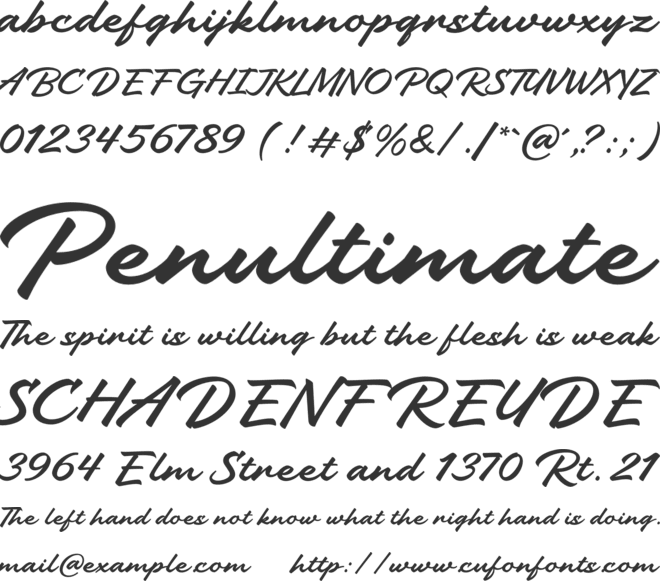 Boldpen font preview