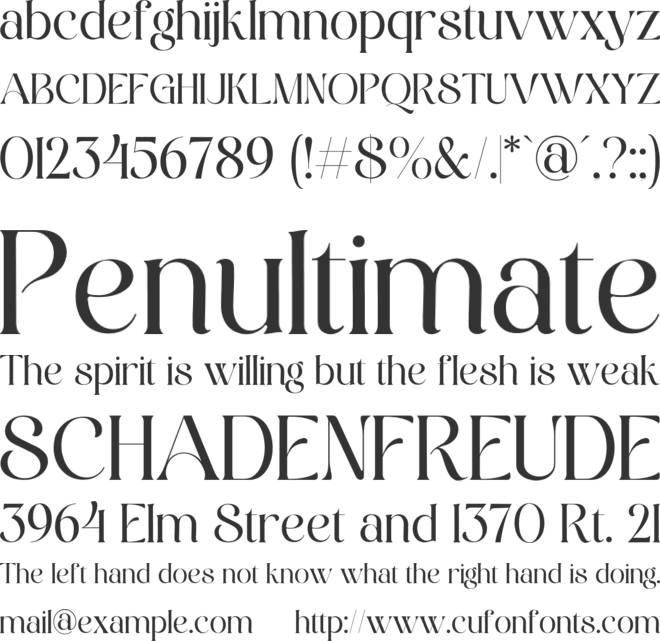 Klomisk font preview