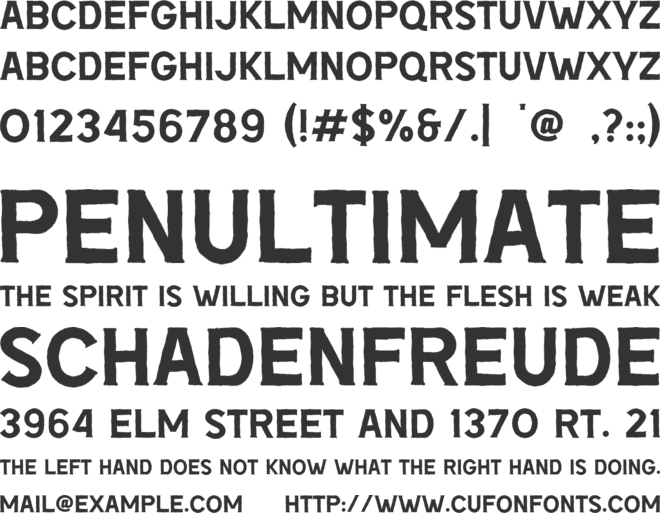 SFC Mackerel font preview