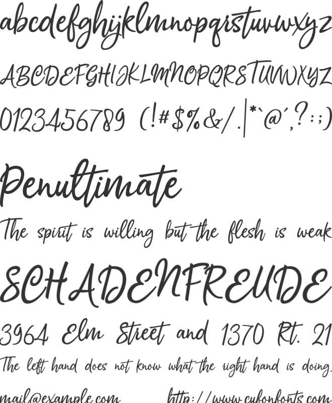Silentmind font preview