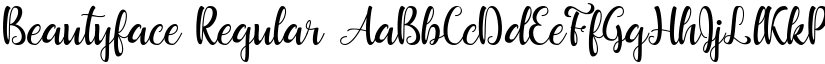 Beautyface Regular font