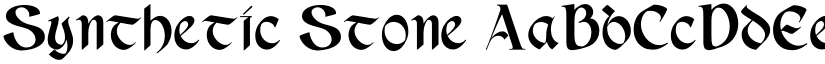 Synthetic Stone font