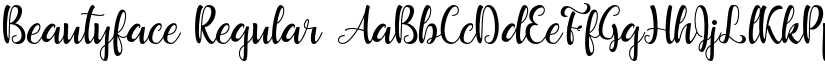 Beautyface Regular font