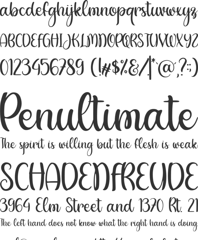 Windflower font preview