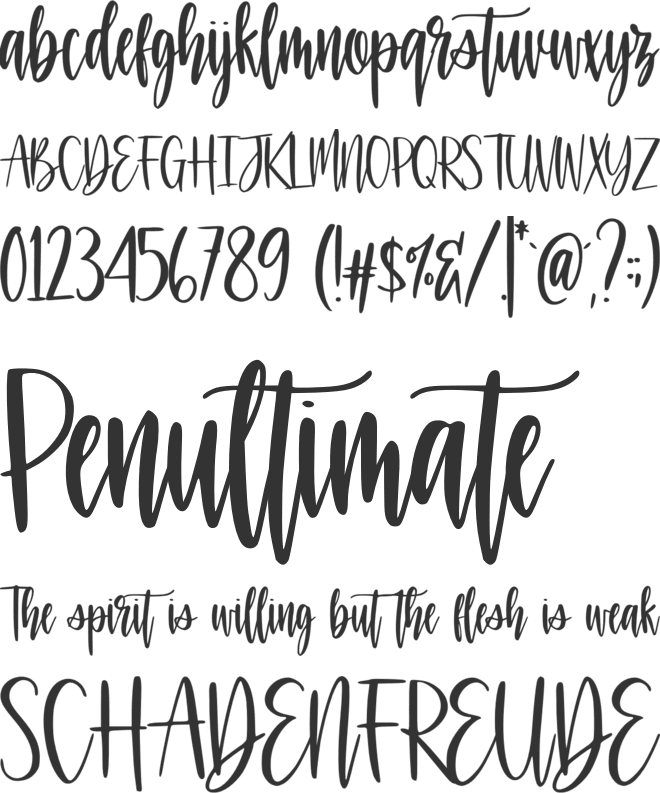 Agitation font preview