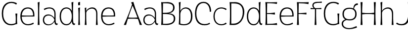 Geladine font